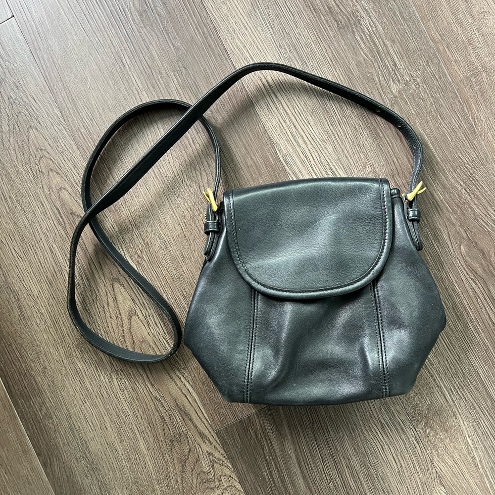 Coach Black Leather Crossbody Bag